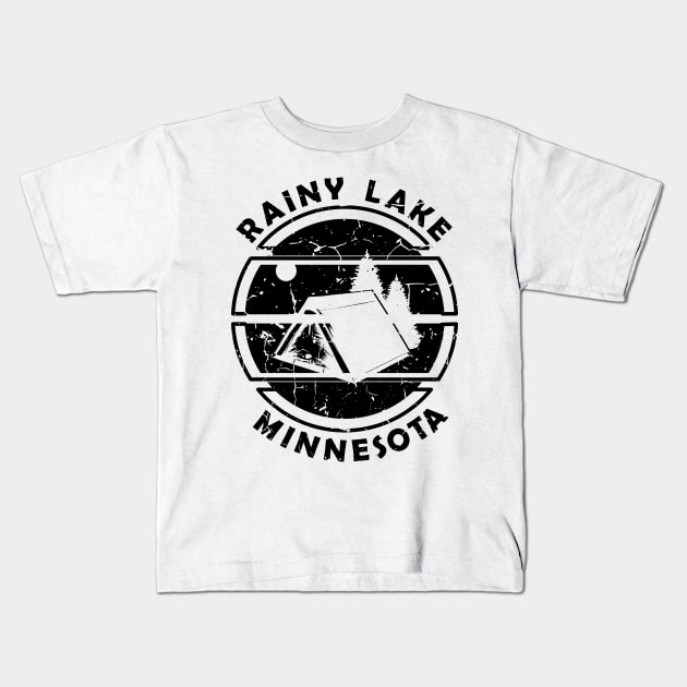 Camping at Rainy Lake Minnesota Kids T-Shirt by Jahmar Anderson